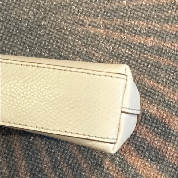 Coach Cream Bow Domed Accent Cosmetic Bag in Chalk - Picture 6 of 7